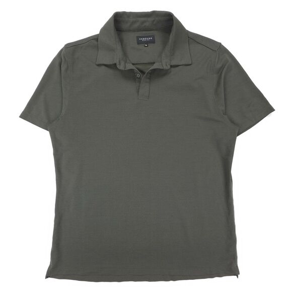 NEW Unbound Merino Wool Polo Olive Green Minimal Classic Casual Preppy Normcore - Picture 1 of 6